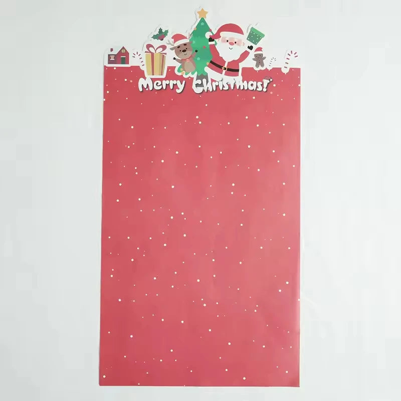 Christmas Floral and Snowman-themed Gift Wrapping Paper PE Coated 'Christmas Eve' for Apple Bouquet Wrap