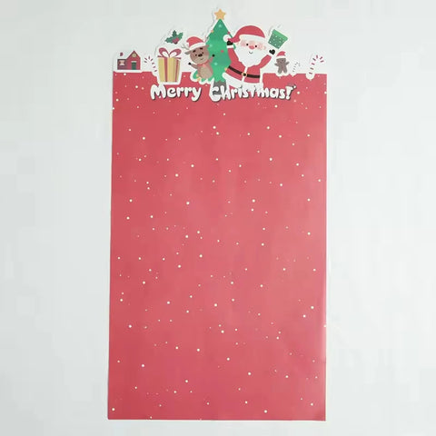 Christmas Floral and Snowman-themed Gift Wrapping Paper PE Coated 'Christmas Eve' for Apple Bouquet Wrap