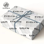 Customized White Art Paper Gift Wrapping for Shoes and Clothing Eco-friendly & Waterproof