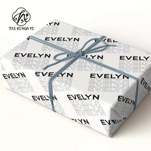 Customized White Art Paper Gift Wrapping for Shoes and Clothing Eco-friendly & Waterproof