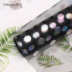 Colorful Wave Dot Flower Arrangement Packaging Mesh Single Side Coated Flower Yarn for Bouquet Packaging