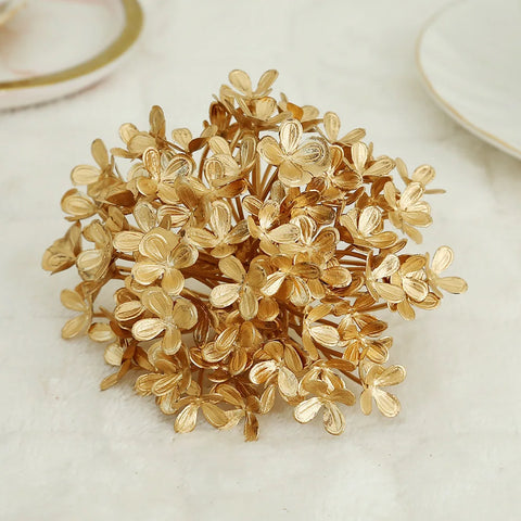 Golden Eucalyptus Ginkgo Gold Leaf Simulation Flower Hug Bucket Festive Christmas Wedding Graduation Decoration