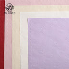Fresh Flower Bouquet and Gift Wrapping 52x52cm Rose Pattern Embossed Specialty Paper with PE Coating for Valentine's Day
