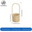 Portable Outdoor Picnic Basket Home Decorative Storage Woven Flower Pot Hand-Held Rattan Wicker Accompanying Floral Gift Basket
