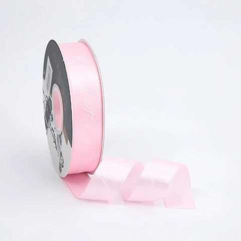 Luxury 2.5CM English Ribbon Romantic Flower Bouquet for Valentine's Day Christmas or Wedding Gift Ribbons