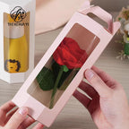 Portable Folding Flower Gift Box Window Display Simple Octagonal Transparent Packaging Eco-Friendly Recycled Materials Gift