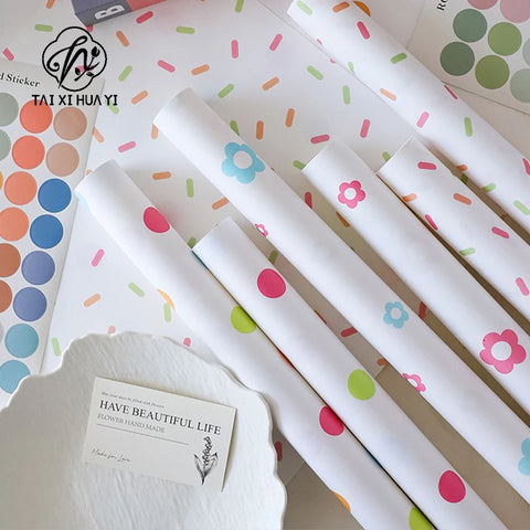Fluffy Toy Bouquet Wrapping Paper, Ins Snow Pear Texture with PE Coating for Creative Bouquet Papel Coreano Flowers Paper