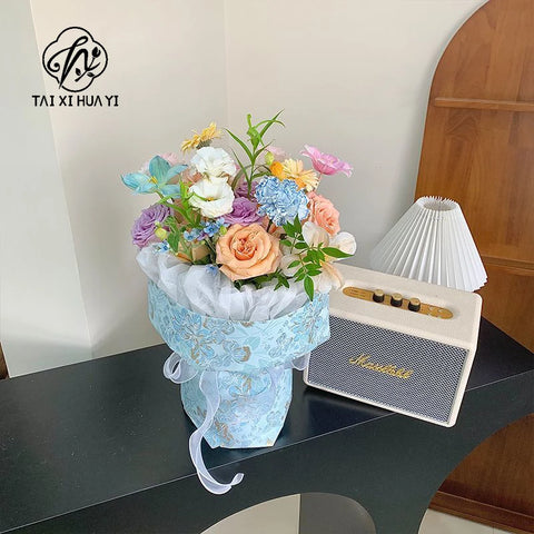 Valentine's Day 50*58cm Flower Bouquet Wrapping Paper Recyclable Duplex Board Materials for Florists