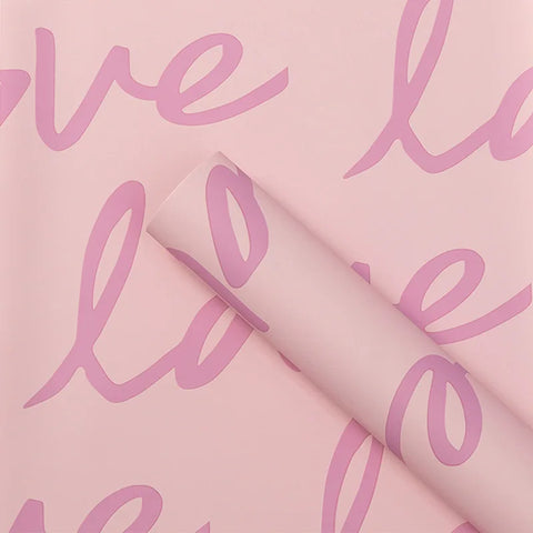 Valentine's Day Big Love Flower Wrapping Paper Bouquet Waterproof DIY Material Rose Packaging for Flower Shop Wholesale