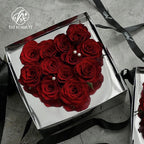 Valentine's Day Floral Gift Box 23.5*23.5*15cm Elegant Transparent Lid Anniversary Preserved Flower Boxes Elegant Folders Type