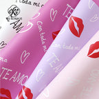 Valentine's Day Red Flower Wrapping Paper Single Side Coated Water-proof Eco-friendly Recyclable