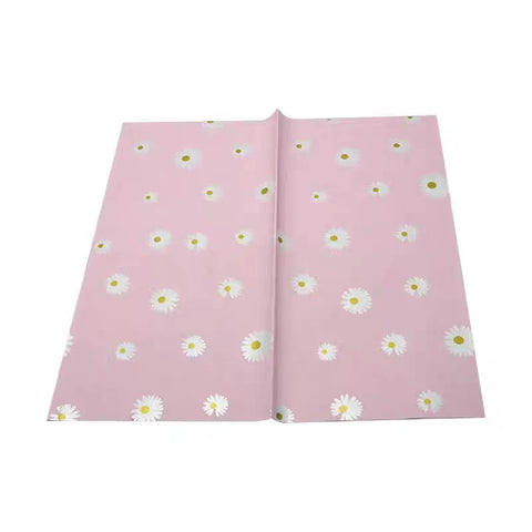 Simple and Fresh Flower Printed Waterproof Material for Flower Shop Bouquet Packaging Paper