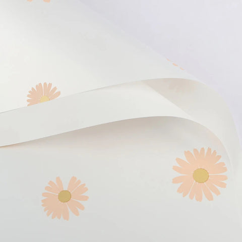 Simple and Fresh Flower Printed Waterproof Material for Flower Shop Bouquet Packaging Paper