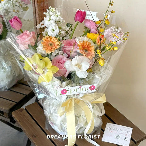 Wholesale Coated Flower Wrapping Paper Colorful Floral Pattern Waterproof Bouquet Packing Paper for Florists