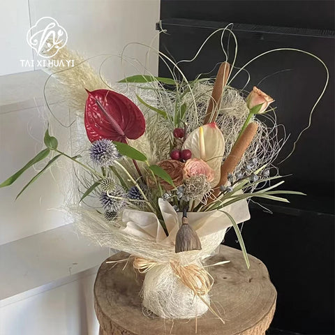 Christmas Hot Sales 51*59CM Art Paper Flower Wrapping Waterproof Non-Woven Hollow Out Style for Florist Supplies