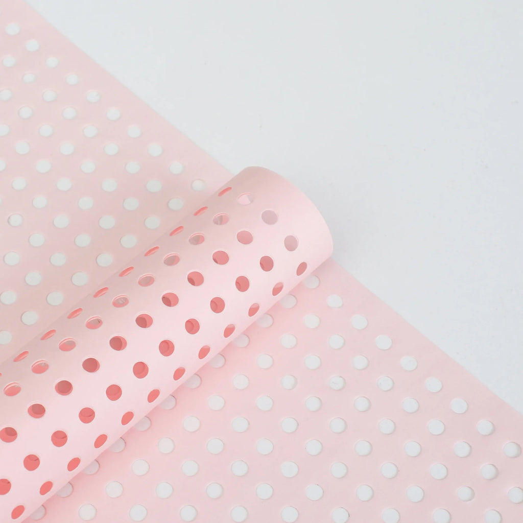 Single-Sided Coated Embossed Hollow Hole Paper Flower Waterproof Decorative Packaging Paper
