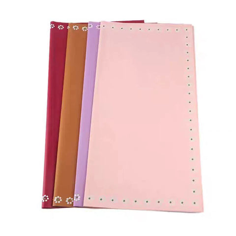 Premium Art Paper Double Sided Floral Wrapping Paper Waterproof Delicate Petal Pattern for Bouquets and Flower Shops