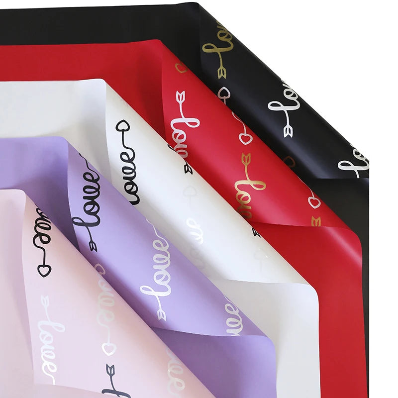 Love Wrapping Paper with Waterproof Coating Colorful and Single-Sided for Constant Use รูปสินค้าหลัก