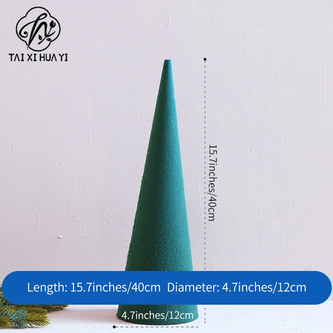 Cone Shaped Plastic Floral Foam for DIY Christmas Day Decor for Flower Arrangements and Floral Foam Tree Cones