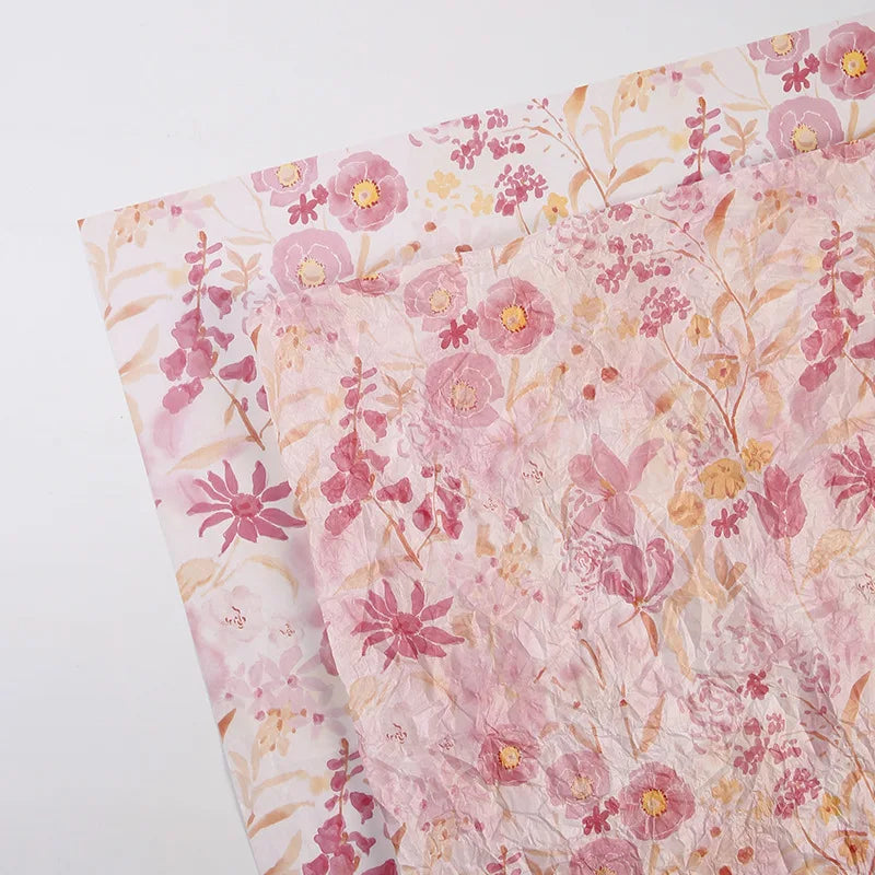 Valentine's Day 520 Printed Snow Pear Paper Flower Package Single Side Coated Bouquet Wrapping Paper