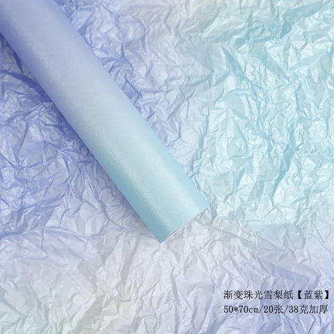 Christmas Eco-friendly Biodegradable Water-proof Single Side Coated PE Sugarcane Pulp Flowers Print Gift Wrap