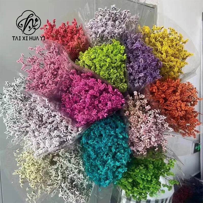 Preserved Crystal Grass Baby's Breath Dried Flowers for Home Arrangement & Wedding DIY Bouquet Baby Breath Flower Artificial