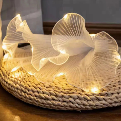 Coated with Lights Wave Gauze Pleated Cake Baking Edging Gauze Flower Shop Fresh Flowers Packaging Materials