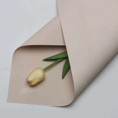 Handmade Ou Ya Two-Color Floral Wrapping Paper Waterproof Flower Packaging with Coating for Bouquets
