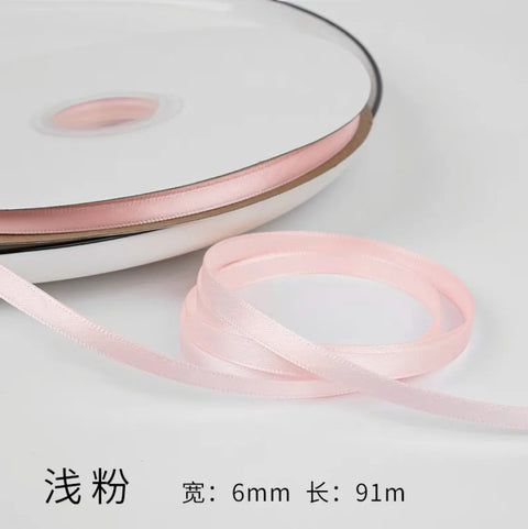 0.6cm Ribbon Flower Bow for DIY Packaging DIY Bow Bouquet for Wedding or Christmas Valentine's Day Ribbon