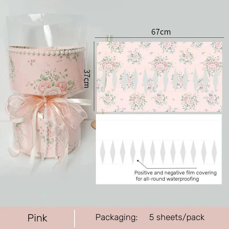 Single-Sided Coating Floral Packaging Paper Convenient Fixed Shape for Bouquet Arrangements Essential for Flower Shops