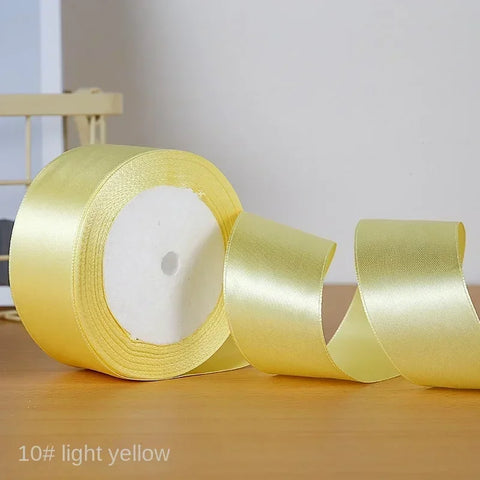 22meters Satin Ribbon 50-Color 4cm Sash DIY Craft Handmade Christmas Wedding Party Fabric Decoration Polyester Gift Ribbons