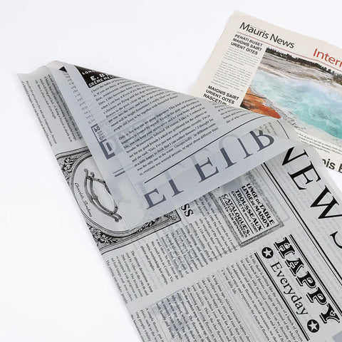 European English Newspaper Korean Bundle Paper with Single-Sided Coating Fresh Flower Packaging Material