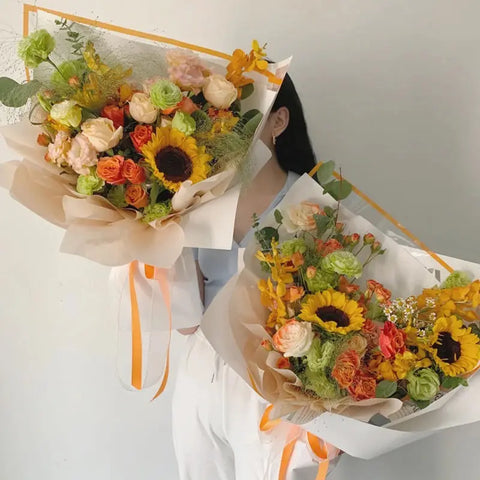 Transparent Border Coated Single-Sided OPP Waterproof Eco-Friendly Recyclable Offset Printing Compatible Flower Paper