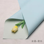 Handmade Ou Ya Two-Color Floral Wrapping Paper Waterproof Flower Packaging with Coating for Bouquets