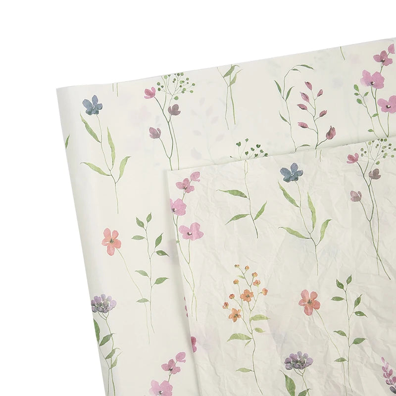 High-End Flower Wrapping Paper Hand-Rolled Ins Gift Packaging Tissue PE Coating Material รูปสินค้าหลัก