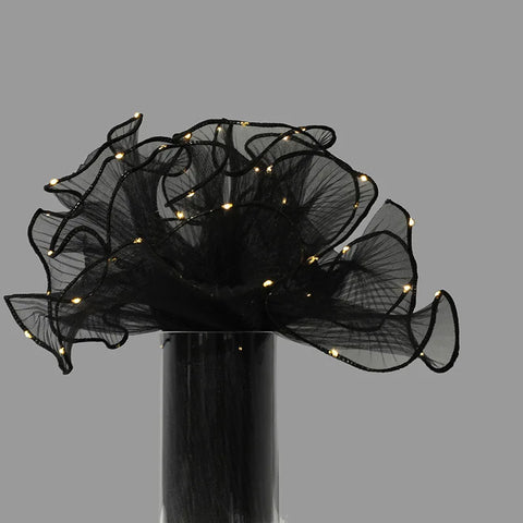 Coated with Lights Wave Gauze Pleated Cake Baking Edging Gauze Flower Shop Fresh Flowers Packaging Materials