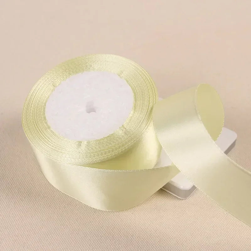 22meters Satin Ribbon 50-Color 4cm Sash DIY Craft Handmade Christmas Wedding Party Fabric Decoration Polyester Gift Ribbons
