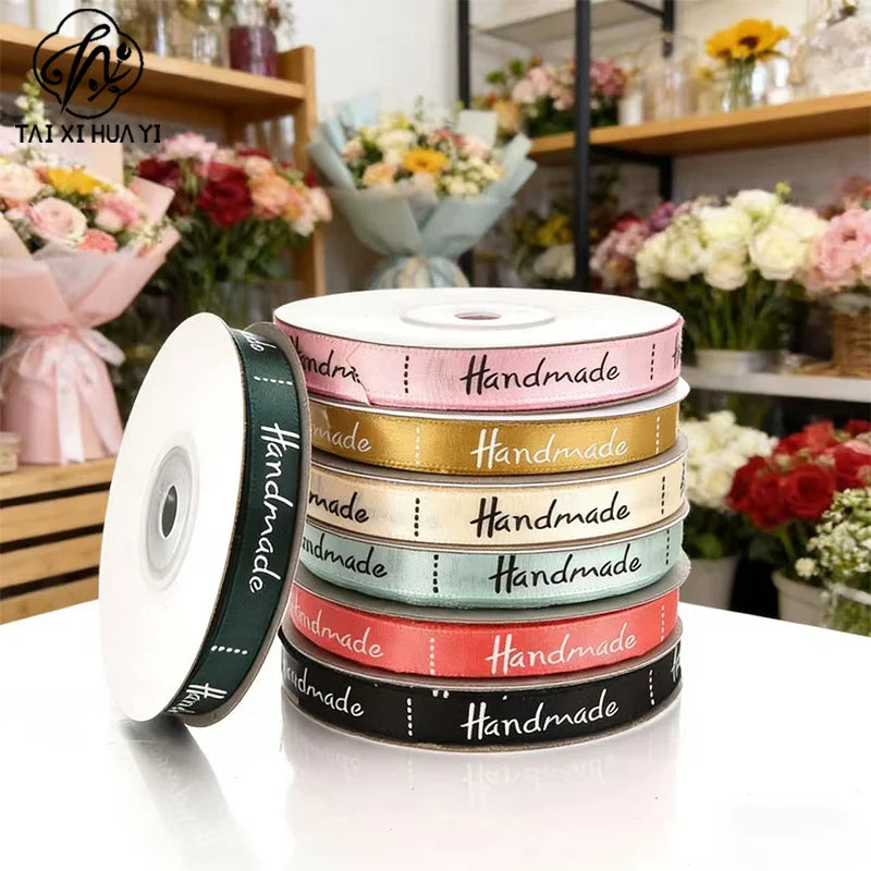 Wholesale Eco-friendly Polyester Printed Handmade Single Face Slogan Cake Decorative Ribbon Wedding รูปสินค้ารอง