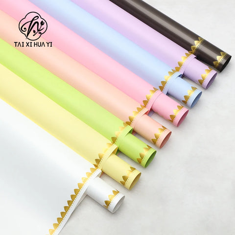 High Quality Coated Flower Packaging Paper DIY Macaron Floral Materials for Gift for Flower Shop Use