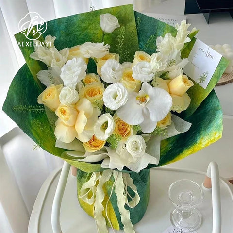 Little Prince Fresh Flower Bouquet in Fashion-Style Art Kraft Paper DIY Floral Craft Paper Wrapping Material