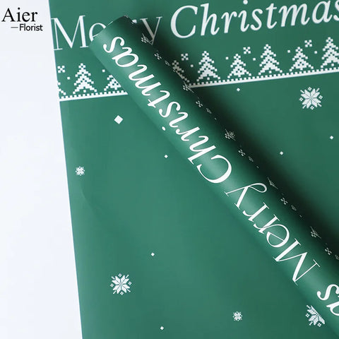 Waterproof Christmas Art Paper for Gift Wrapping Bouquet Packaging PE Coating Flower Wrapping Paper