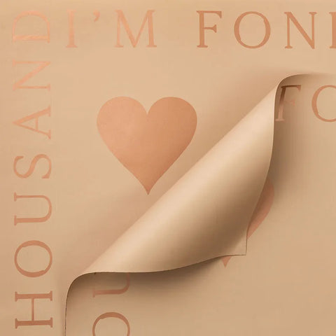 Valentine's Day Coated Flower Bouquet Packaging Paper Single Side for Paper Flower Shop Materials