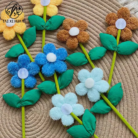 Teacher's Day Single Sunflower Plush Doll Bouquet-Smile Design DIY Floral Craft Supplies for Festival Gift Guangdong China