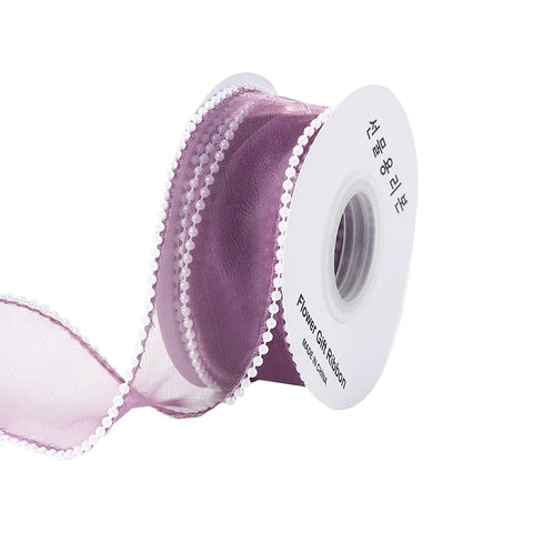Luxury Dacron Pearl Fish Tail Satin Yarn Ribbon Biodegradable Wave Winding Handmade Bouquet Flower Valentine's Day Wedding