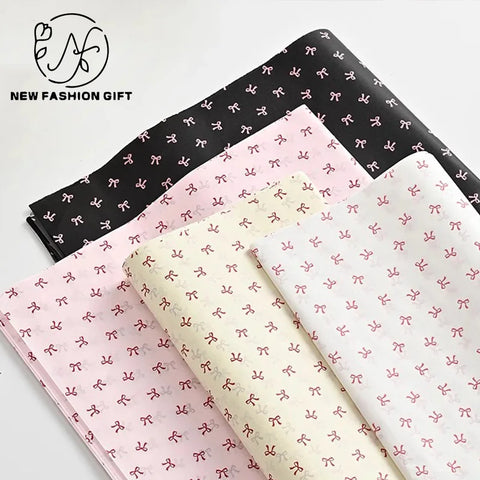 Custom Floral Wrapping Paper Single-Sided Coated Pink Flower Bouquet Gift Mailer Folding Packaging for Floral Product Packaging