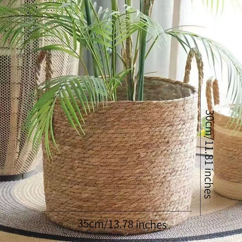 Wholesale Customize Seagrass Wicker Storage Basket Handles Square Shape Multifunctional Eco-Friendly Home Garden Use Made China