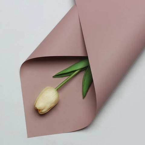 Handmade Ou Ya Two-Color Floral Wrapping Paper Waterproof Flower Packaging with Coating for Bouquets