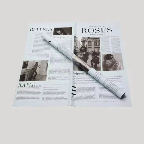 Modern Girl Weekly Series English Newspaper Gift Pack New Fashion Flower Packaging Paper with Single Side Coating