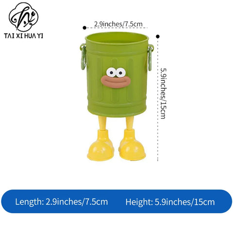 Teacher's Day DIY Bouquet Making Kit-Premium Plastic Flower Bucket Funny Pen Holder with High-Grade Wrapping Materials