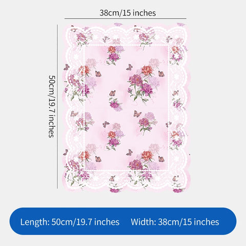 Romantic Floral Art Bouquet Wrapping Paper 38*50cm Recyclable PE Coating for Valentine's Day Eco-Friendly Flower Shop Supplies
